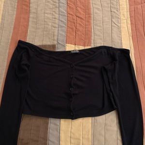 Plus size off the shoulders crop top